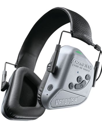 Champion Targets 40982 Vanquish Pro Elite Muff Over the Head Bluetooth Enabled Rechargeable Li-ion Battery Black/Gray