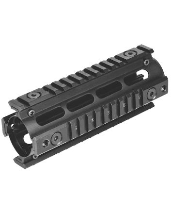 NcStar MAR4S Quad Rail Carbine Length AR-15 Black Hardcoat Anodized Aluminum 6.70"