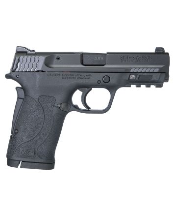 Smith &amp; Wesson 180023 M&amp;P Shield EZ 380 ACP 8+1 3.67" Barrel, Black Polymer Frame With Picatinny Acc. Rail, Black Armornite Stainless Steel Slide, Loaded Chamber Indicator, No Manual Safety