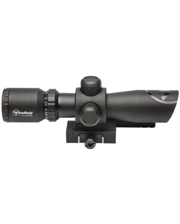 Firefield FF13063 Barrage w/Green Laser Matte Black 1.5-5x32mm Illuminated Red/Green Mil-Dot Reticle/Green Laser