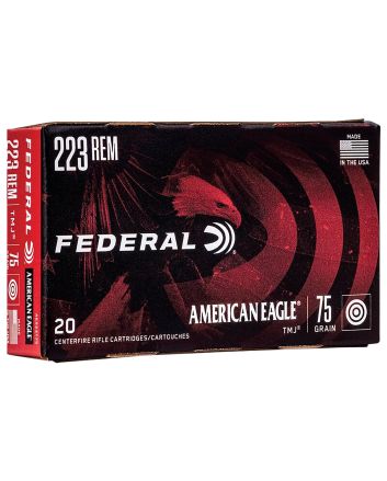 Federal AE223T75 American Eagle Rifle 223Rem 75gr Total Metal Jacket 20 Per Box/25 Case