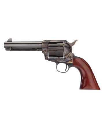 Taylors &amp; Company 555148 1873 Cattleman Gunfighter 357 Mag Caliber with 4.75" Blued Finish Barrel, 6rd Capacity Blued Finish Cylinder, Color Case Hardened Finish Steel Frame &amp; Walnut Army Size Grip