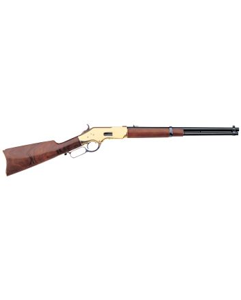 Taylors &amp; Company 550209 1866 Yellowboy Carbine 45 Colt (LC) Caliber with 10+1 Capacity, 19" Blued Barrel, Brass Metal Finish &amp; Walnut Stock Right Hand (Full Size)