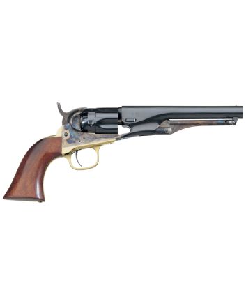 Taylors and Company 550799 1862 Pocket Police Break Open 36 Cal Striker Fire 5.50" 5rd Color Case Hardened Frame Blued Barrel &amp; Cylinder Walnut Grip