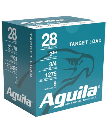 Aguila 1CHB2879 Target Load Competition 28Gauge 2.75" 3/4oz 9Shot 25 Per Box/20 Case