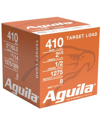 Aguila 1CHB4138 Birdshot High Velocity 410Gauge 2.50" 1/2oz 8Shot 25 Per Box/20 Case