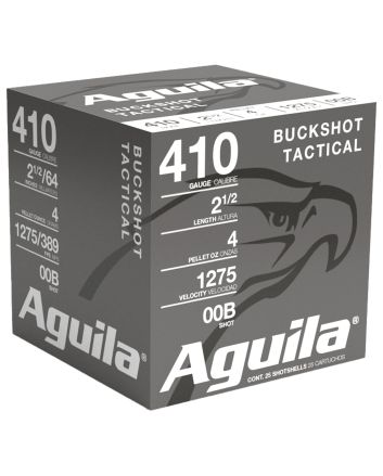 Aguila 1C4100BA Buckshot High Velocity 410Gauge 2.50" 1/2oz 00Buck Shot 25 Per Box/20 Case