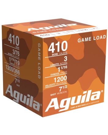 Aguila 1CHB4127 Birdshot Standard Velocity 410Gauge 3" 11/16oz 7.5Shot 25 Per Box/10 Case