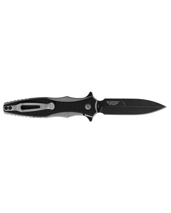 Kershaw 1559 Decimus3.25" Folding Spear Point Plain Blackwash 8Cr13MoV SS Blade Black/Stonewashed Nylon/SS Handle Includes Pocket Clip