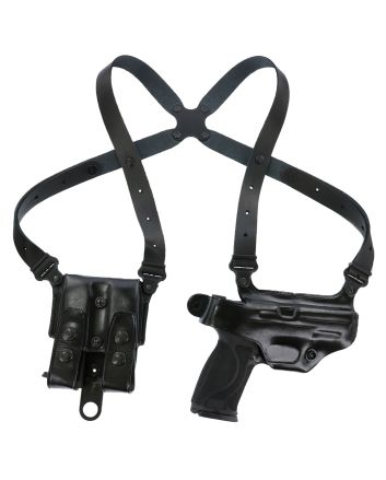 Galco MC820B Miami Classic Shoulder System Size Fits Chest Up To 56" Black Leather Fits Sig P320 Fits Sig P320 Compact Fits Sig M18 Right Hand