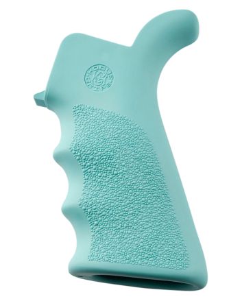 Hogue 13024 OverMolded Beavertail Cobblestone Aqua Blue with Finger Grooves for AR-15, M16