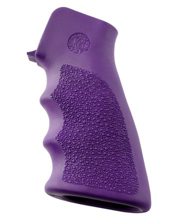 Hogue 15006 OverMolded Grip Cobblestone Purple Rubber with Finger Grooves for AR-15, M16