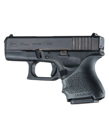 Hogue 18600 HandAll Beavertail Grip Sleeve Compatible w/ Glock 26/27 Black Textured Rubber