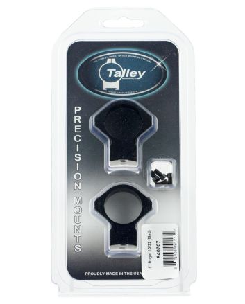 Talley 940707 Scope Mount/Ring ComboBlack Anodized 1" Tube Ruger 10/22 Medium Rings