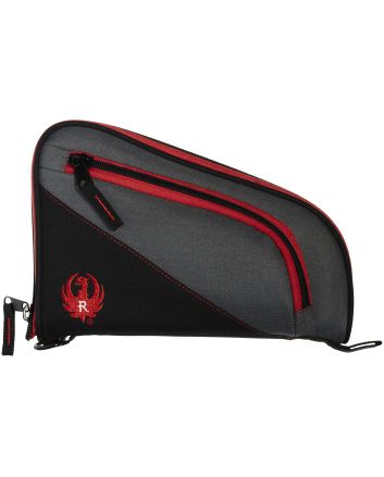 Ruger 27401 Tucson Handgun Case Black/Red/Gray Lockable Zippers