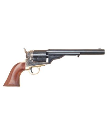Cimarron CA914 1872 Open Top Navy 38 Long Colt 38 Special 6 Shot 7.50" Blued Steel Barrel, Blued Cylinder, Color Case Hardened Steel Frame, Walnut Grip, Exposed Hammer