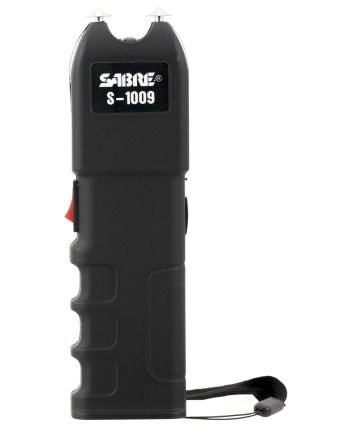 Sabre S1009 Tactical Stun Gun w/Flashlight Black Plastic 1.25 uC Pain Rating