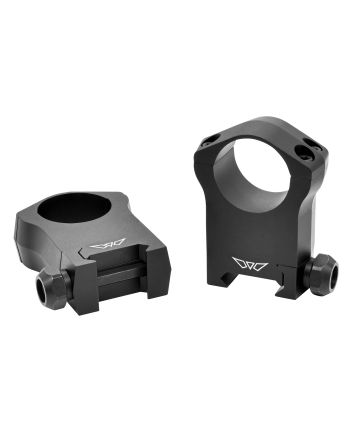 Warne 7204M Scope Rings Mountain Tech Matte Black 1" Ultra High 0 MOA