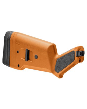 Magpul MAG490-ORG SGA Shotgun Stock Orange Synthetic for Mossberg 500, 590, 590A1 Ambidextrous Hand