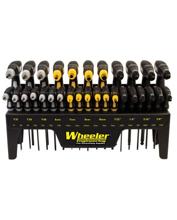 Wheeler 1081957 SAE/Metric Hex &amp; Torx P-Handle Set Black Rubber Handle 30 Pieces