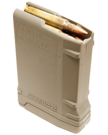 Amend2 556MOD2FDE10 MOD-210rd 223 Rem/5.56x45mm NATO Compatible w/ AR-15/M16/M4 Flat Dark Earth Polymer