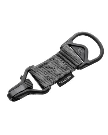 Magpul MAG516-GRY MS1/MS3 Sling Adapter made of Steel with Stealth Gray Melonite Finish, Polymer Hardware, Nylon 1.25" Webbing &amp; Two to One-Point Design for AR-15, M4 &amp; M16