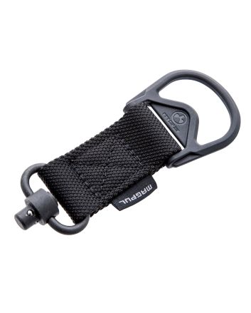 Magpul MAG517-BLK MS1/MS3 QD Sling Adapter made of Steel with Maganese Phosphate Black Finish, Polymer Hardware, Nylon 1.25" Webbing &amp; Two to One-Point Design for AR-15, M4, M16, AK-Platform &amp; AKM