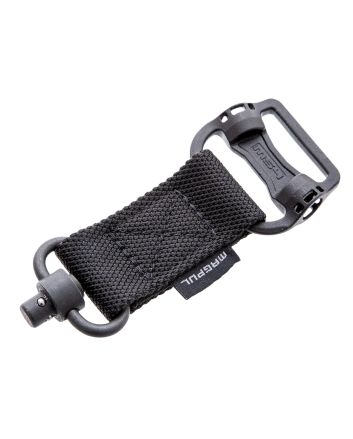 Magpul MAG519-BLK MS1/MS4 Sling Adapter made of Steel with Maganese Phosphate Black Finish, Polymer Hardware, Nylon 1.25" Webbing &amp; Two to One-Point Design for AR-15, M4, M16, AK-Platform &amp; AKM