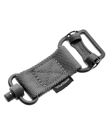Magpul MAG519-GRY MS1/MS4 Sling Adapter made of Steel with Maganese Phosphate Stealth Gray Finish, Polymer Hardware, Nylon 1.25" Webbing &amp; Two to One-Point Design for AR-15, M4, M16, AK-Platform &amp; AKM