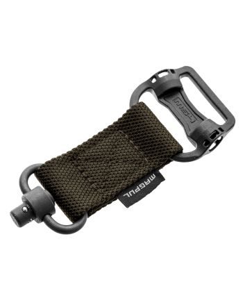 Magpul MAG519-RGR MS1/MS4 Sling Adapter made of Steel with Maganese Phosphate Ranger Green Finish, Polymer Hardware, Nylon 1.25" Webbing &amp; Two to One-Point Design for AR-15, M4, M16, AK-Platform &amp; AKM
