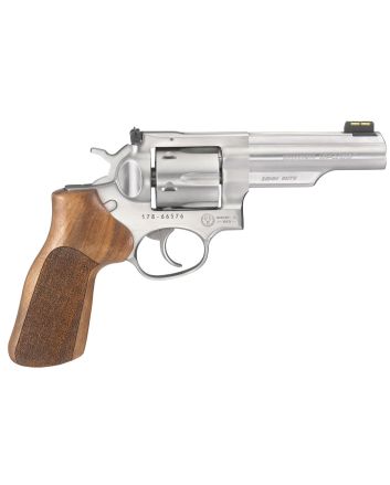 Ruger 1775 GP100 Match Champion 10mm Auto 6rd 4.20" Satin Stainless Half-Lug Barrel, Cylinder &amp; Frame, Hogue Stippled Hardwood Grip, Transfer Bar Safety