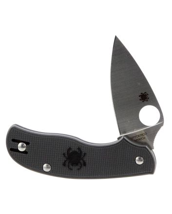 Spyderco C127PBK Urban Lightweight 2.61" Folding Drop Point Plain N690Co SS Blade Black FRN Handle Includes Pocket Clip
