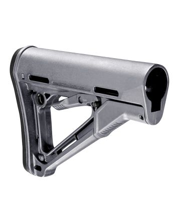 Magpul MAG310-GRY CTR Carbine Stock Stealth Gray Synthetic for AR-15, M16, M4 with Mil-Spec Tube (Tube Not Included)