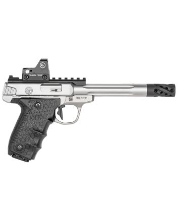 Smith &amp; Wesson 12079 Performance Center Victory Target 22 LR 6" MB 10+1 Stainless Steel Tandemkross Black HiveGrip with Integrated Target Thumb Rest Grip Red Dot