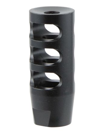 TacFire MZ10023B Compact Compensator Black Nitride Steel with 5/8"-24 tpi Threads, 2.50" OAL &amp; 1" Diameter for 308 Win AR-10