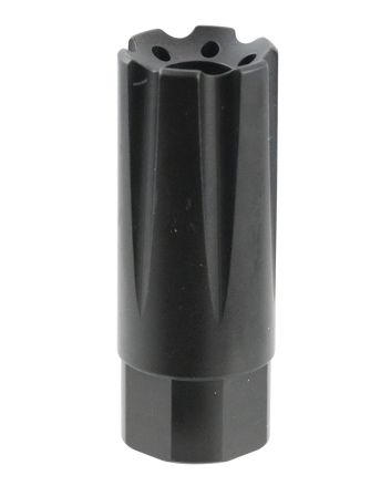 TacFire MZ10209MM Linear Compensator Black Nitride Steel with 1/2"-36 tpi Threads, 2.26" OAL, 0.87" Diameter &amp; Forward Style for 9mm Luger AR-Platform