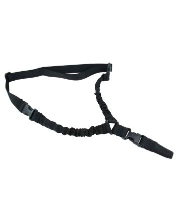 TacFire SL002B One Point Sling Black Nylon 30"-40" OAL Adjustable Double Bungee Rifle