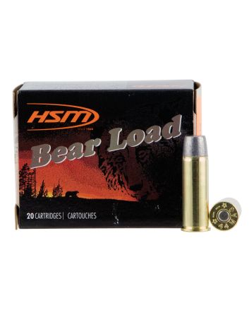 HSM 44M15N20 Bear Load44 Rem Mag 305 gr Wide Flat Nose 20 Per Box/ 20 Case