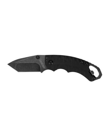 Kershaw 8750TBLKBW Shuffle II 2.60" Folding American Tanto Plain Black Oxide 8Cr14MoV SS Blade Black Glass-Filled Nylon Handle Includes Pocket Clip