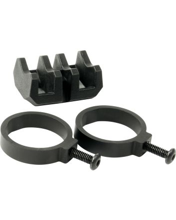 Magpul MAG614-BLK Light Mount V-Block and RingsBlack Anodized Aluminum/Polymer