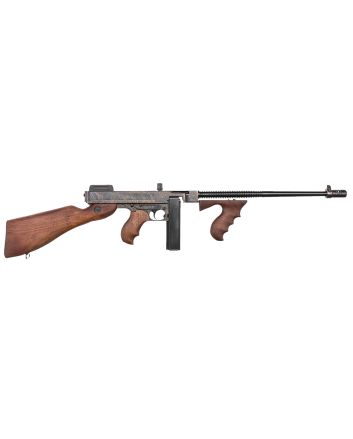 Thompson T1CH 1927A-1 Deluxe 45 ACP Caliber with 18" Barrel, 20+1 Capacity (Stick), Color Case Hardened Metal Finish, American Walnut Stock Wood Grip Right Hand