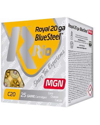 Rio Ammunition RBSM204 BlueSteel Royal 20Gauge 3" 1oz 4Shot 25 Per Box/10 Case