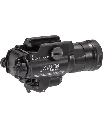 SureFire X400UHARD X400UH-A-RD Ultra Masterfire Black Anodized 1000 Lumens White LED/Red Laser