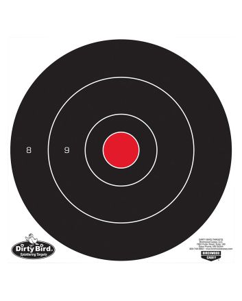 Birchwood Casey 35070 Dirty Bird12" Bullseye Tagboard Hanging Universal Black/Red 100 Per Pkg