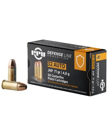 PPU PPD32A Defense32ACP 71gr Jacketed Hollow Point 50 Per Box/20 Case