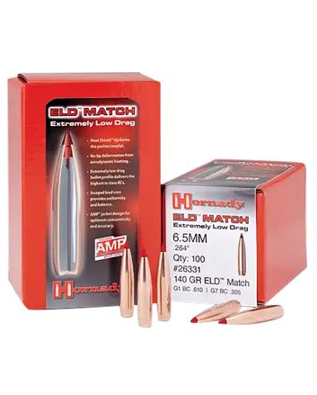 Hornady 33381 ELD Match338 Cal .338 285 gr Extremely Low Drag Match 50 Per Box/ 15 Case