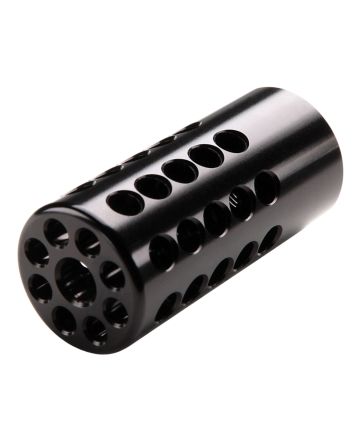 Tactical Solutions 1022CMPBLK X-Ring Compensator Black Gloss Aluminum with 1/2"-28 tpi Threads, .920" Diameter &amp; 360 Degree Ports for 22 LR Ruger 10/22