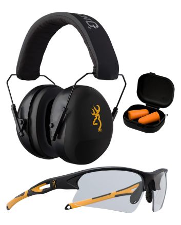 Browning 126368 Range KitFoam Plastic with Foam 27 dB 36 dB Over the Head Orange Black Adult