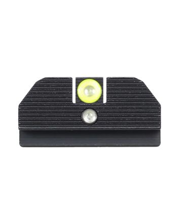 Night Fision GLK001015YGZ Student Of The Gun Accur8 For GlockGreen Tritium Yellow Outline Front Sight-Green Tritium Black Outline Rear Sight Glock 17/17L/19