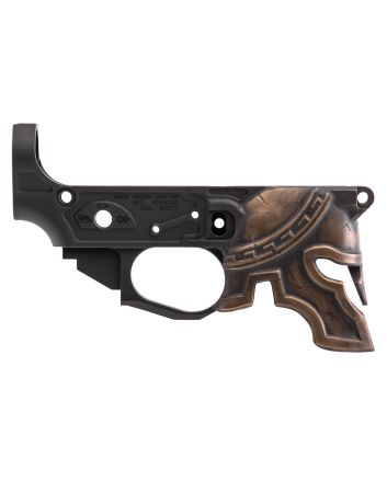 Spikes STLB610PH Rare Breed Spartan Stripped Lower Receiver Multi-Caliber 7075-T6 Aluminum Black Anodized with Painted Front for AR-15